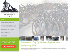 Tablet Screenshot of cyclehire-tours.co.nz